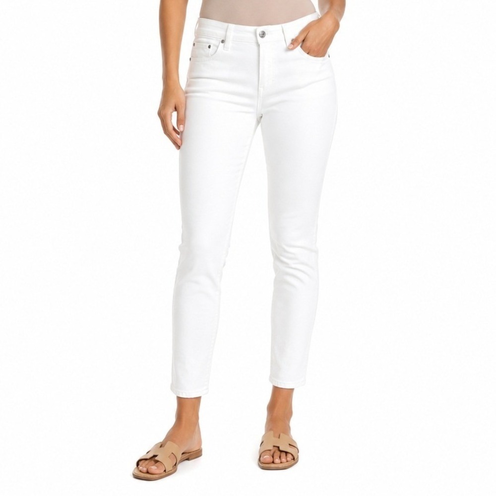 Tommy Bahama‎ Ella Twill High Rise Ankle Jeans SZ 2 White Slim Stretch Denim New